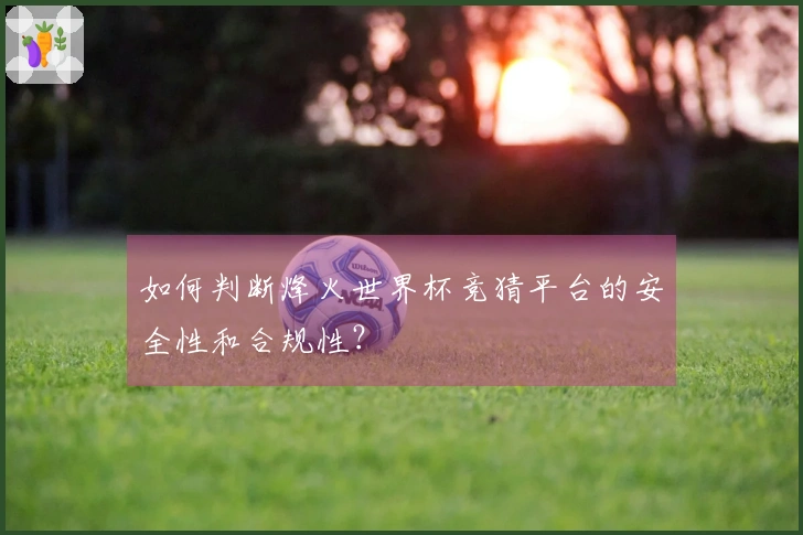 如何判断烽火世界杯竞猜平台的安全性和合规性？